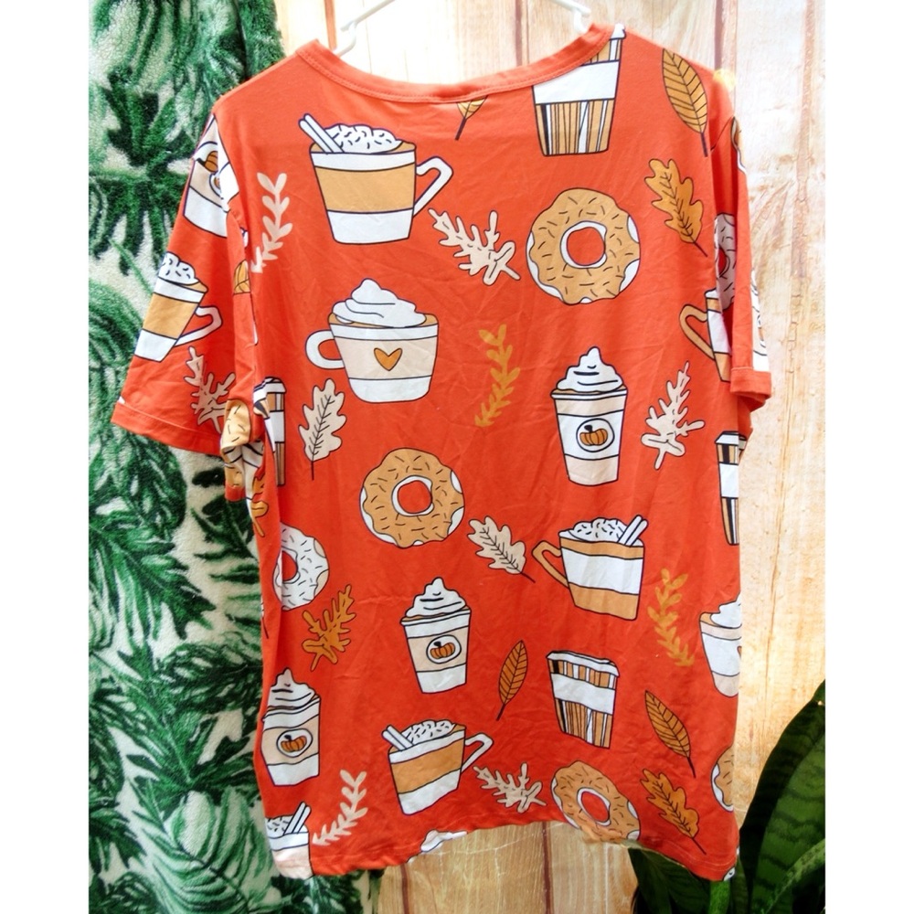Pumpkin latte ultra soft graphic henley tee 🍁 - Picture 3 of 5